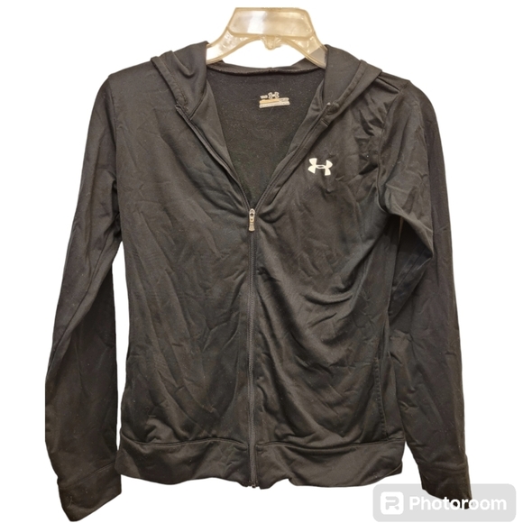 Under Armor Black Zip Up Hoodie Size Youth Large - Picture 1 of 11